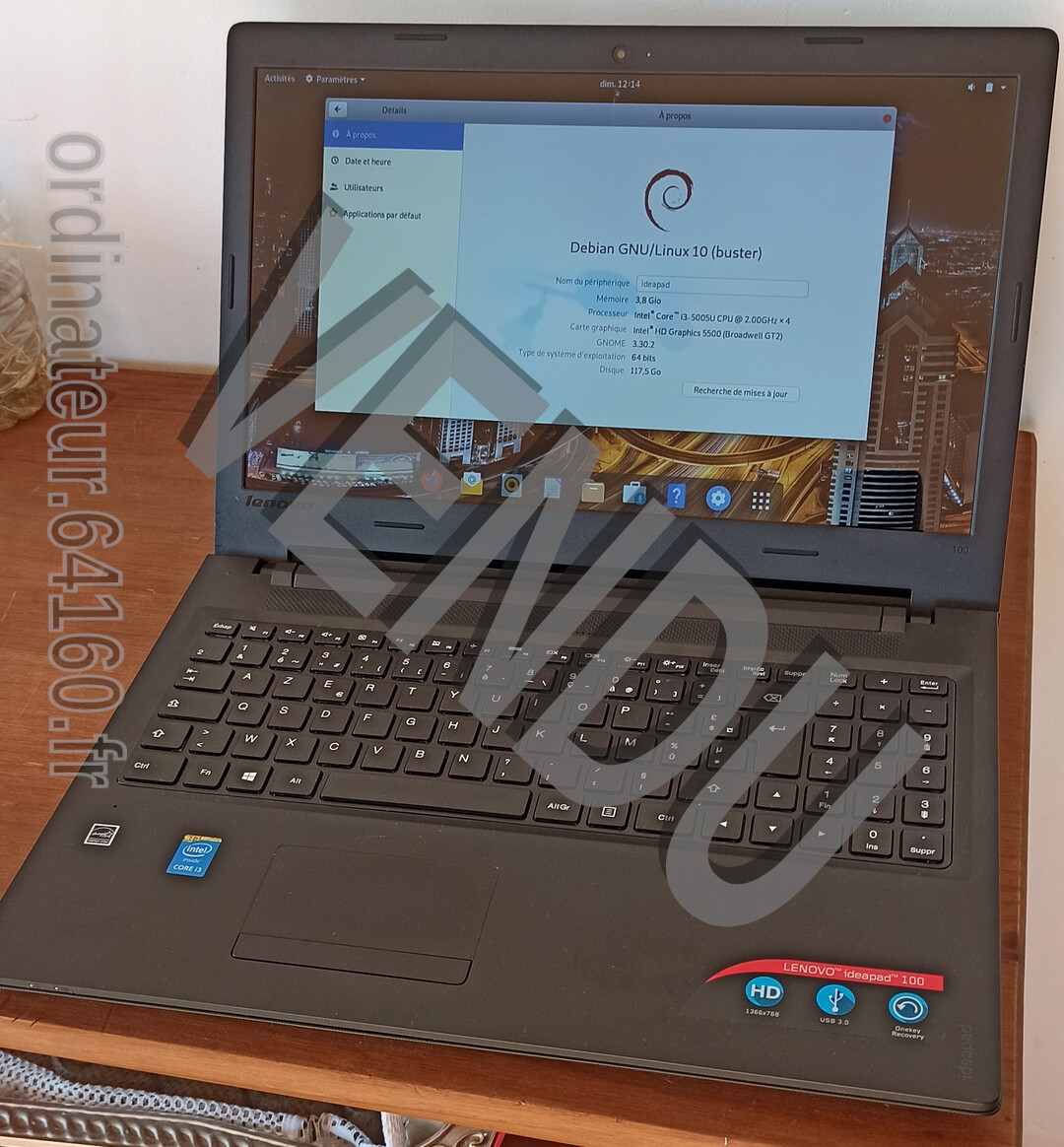Ordinateur portable occasion reconditionné Lenovo Ideapad 100-15IBD 15 pouces intel Core i3