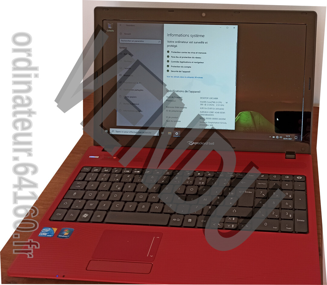 Ordinateur portable occasion reconditionné Packard Bell Easynote TK87-JN-200FR Intel Core i3-380M 4Go