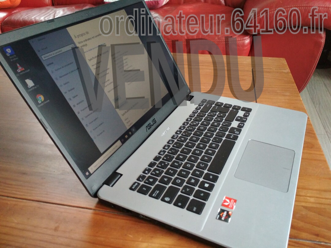Ordinateur portable occasion reconditionné Asus VivoBook 15 R504Z Ryzen 3 2200U windows 10