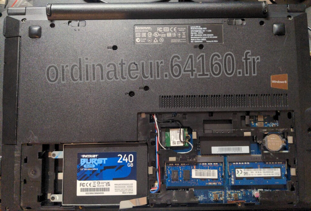 Ordinateur PC portable occasion reconditionné Lenovo Essential B50-30 Intel N2840 Dual-Core 2.16 GHz 4Go RAM SSD 240Go Windows 10 64bits