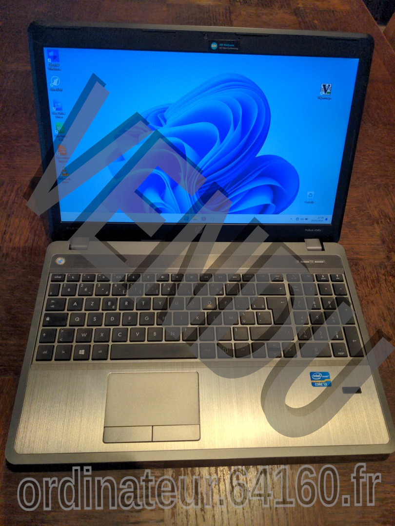 Ordinateur portable reconditionné HP ProBook 4540s Intel Core i3-2370M 2.40 GHz Windows 11 Pro