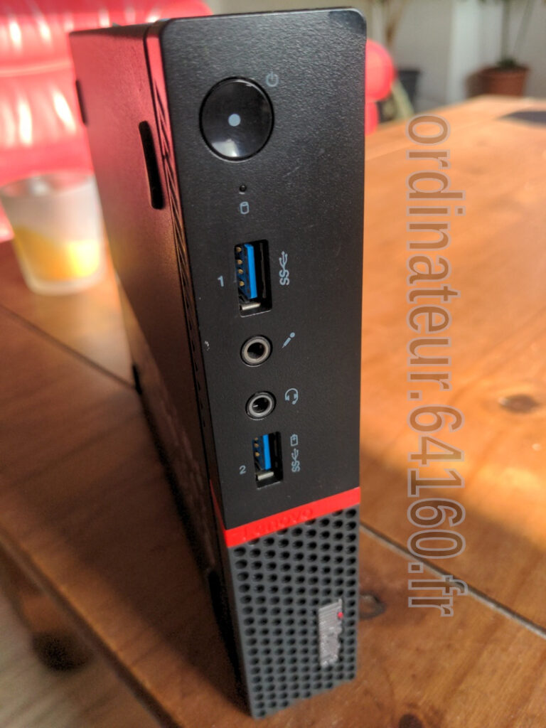 Ordinateur PC mini Tour occasion reconditionné Lenovo ThinkCentre M900 Intel® Core™ i5 Intel® Core™ i5-6500 3.20Ghz 8Go RAM SSD 240 Windows 11