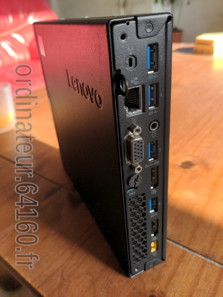 Ordinateur PC mini Tour occasion reconditionné Lenovo ThinkCentre M900 Intel® Core™ i5 Intel® Core™ i5-6500 3.20Ghz 8Go RAM SSD 240 Windows 11